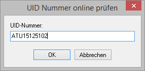 UID-Nummer prüfen